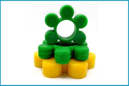 Daisy coupling rubber elements